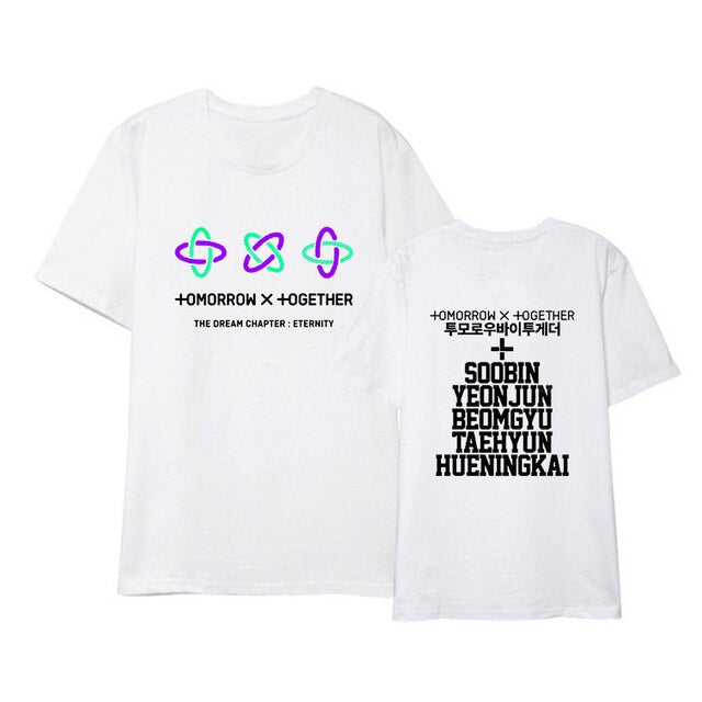 Korean Kpop TXT The Dream Chapter STAR Album Shirts Hip Hop K-pop Clothes Hip Hop Tshirt Summer Tops Short Sleeve Tee Shirts