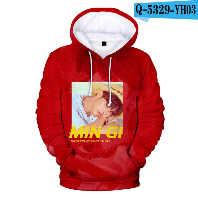Korean Team ATEEZ 3D Men/Women  Sweatshirt Fall Boys/Girls Hooded Jacket Funny - Kpopshop