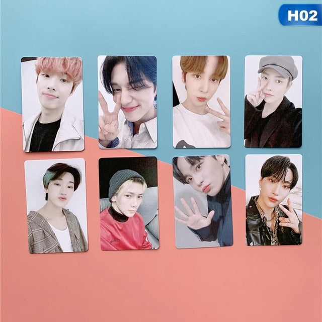 Kpop ATEEZ Photo Card Postcard Lomo Card 8PCS/Set K-POP High Quality HD Print ATEEZ Photocard For Fans Collection