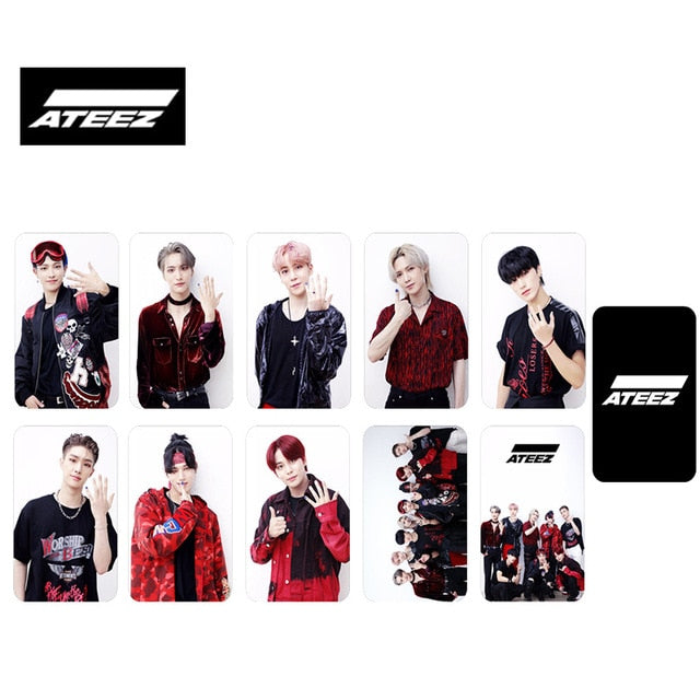 Kpop ATEEZ Photocard Album Series Double Side HD photo Round corner Photo Card High quality
