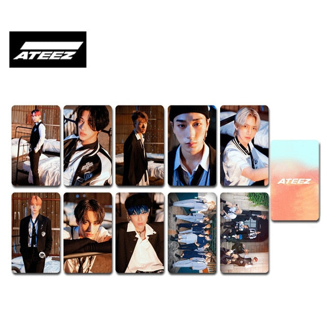 Kpop ATEEZ Photocard Album Series Double Side HD photo Round corner Photo Card High quality