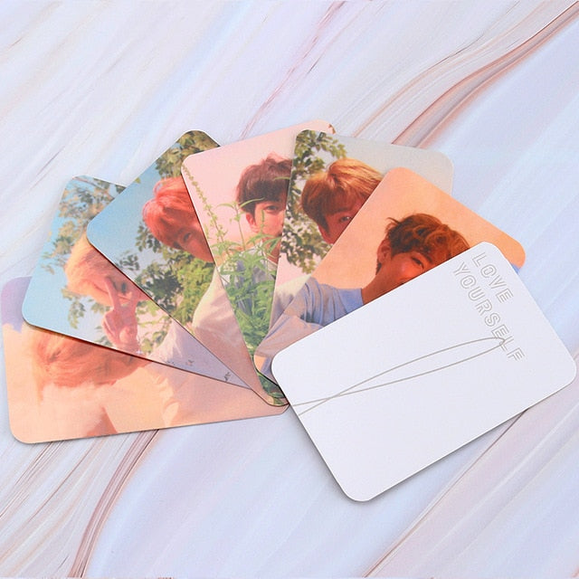 Kpop Album Photo Card Bangtan Boys Collection Photocard Self Made Paper Cards Lomo Cards Self Fan Gift