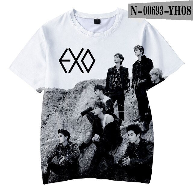 Kpop Bang Store EXO Love Shot 3D Children T-shirts Tshirts Kids Wear - Kpopshop