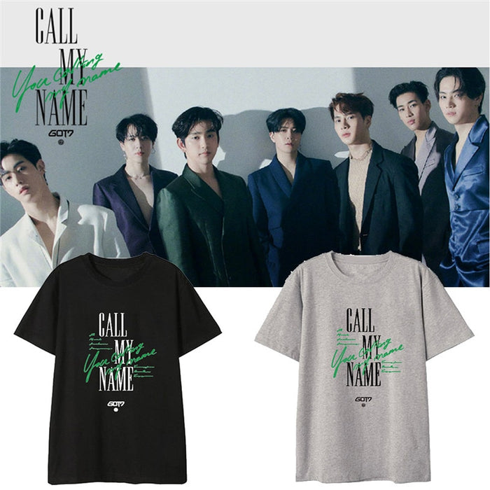 Kpop GOT7 Fashion Call My Name Album Shirts Hip Hop Streetwear Loose Clothes Tshirt T Shirt Short Sleeve Tops T-shirt - Kpopshop