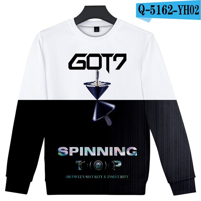 Kpop GOT7 Good Quality 3D Printed Trendy O-Neck Sweatshirt Women/Men Long Sleeve Sweatshirts Casual Harajuku Streetwear Clothes