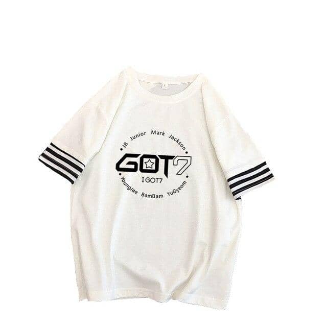Kpop Newest Kpop GOT7 splice stripe Women T shirts New wild student tops korean Summer Short Sleeve T-shirt female loose casual Tee shirt that you'll fall in love with. At an affordable price at KPOPSHOP, We sell a variety of Kpop GOT7 splice stripe Women T shirts New wild student tops korean Summer Short Sleeve T-shirt female loose casual Tee shirt with Free Shipping.