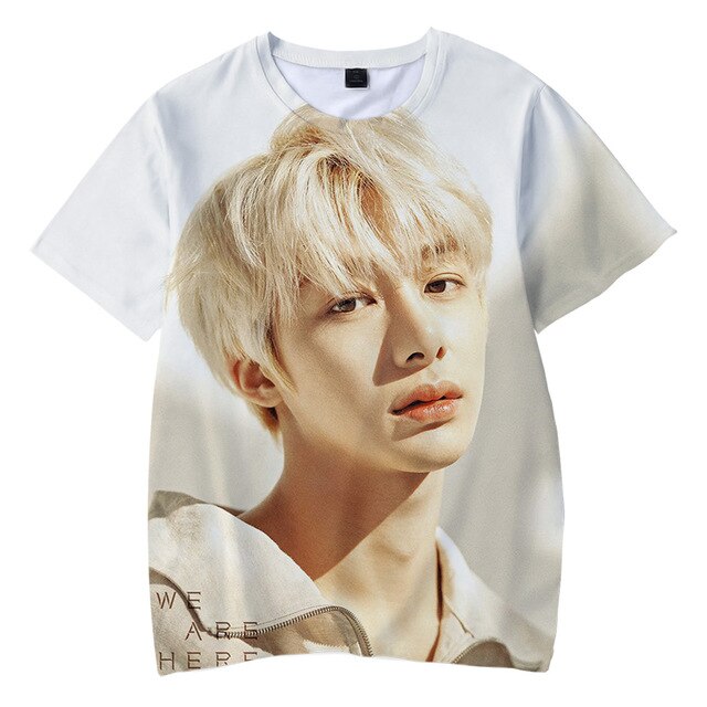 MONSTA X T-shirt O-Neck Men's Tshirt Women Summer Short Sleeve T-shirt Casual Streetshirt 2021 New Mini Album FANTASIA X