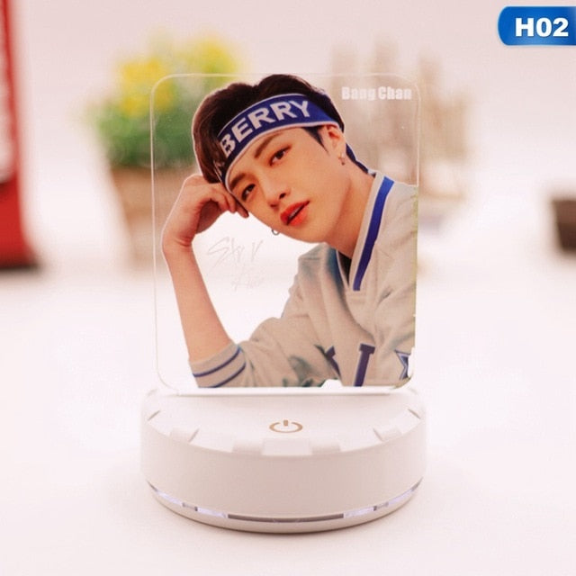 Kpop STRAY KIDS Acrylic LED Stand Action Figures Stand Desktop Display For Fans Collection Gift Stationery
