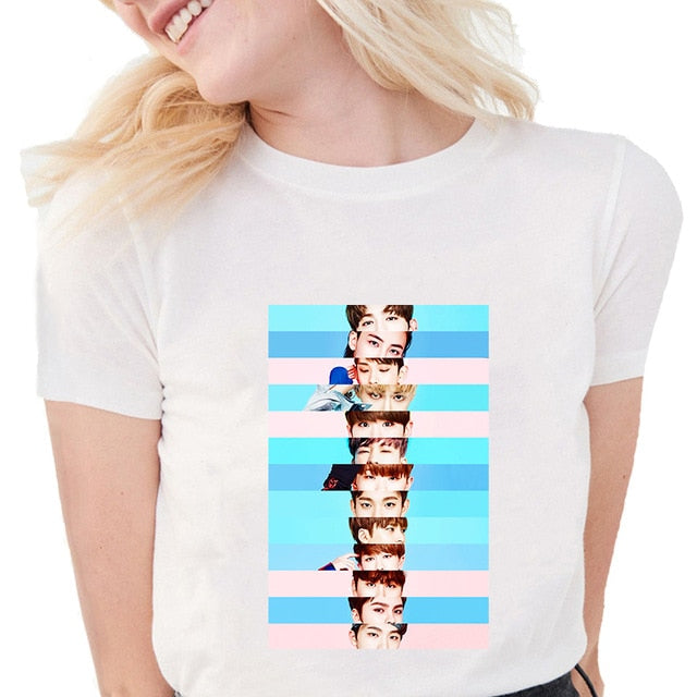 Kpop Seventeen Print T Shirt Women Summer Short Sleeve Shirt