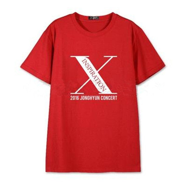 Kpop Shinee T-shirt Unisex Jonghyun X-INSPIRATION Concert men Tshirt Tee Tops