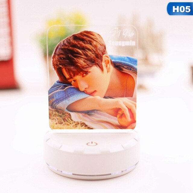 Kpop Stray Kids Led Night Light 7 Team  Kids Bedroom Nightlight  3d Lamp Child Xmas Gift For Fans