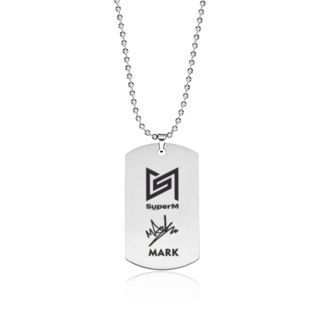 Kpop SuperM KAI LUCAS TEN Titanium Steel Unisex Necklace Women Men Jewelry