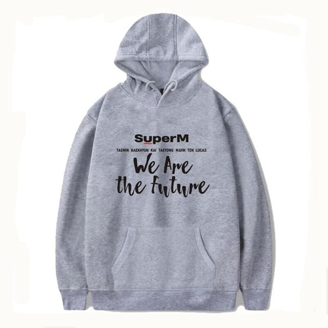 Kpop SuperM hoodies sweatshirt we are the future printing unisex pullover sweatshirts