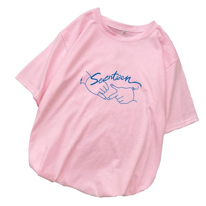 Kpop Newest Kpop T-shirts Casual Korean Seventeen T Shirt Women Short Sleeve Harajuku Streetwear Loose Tee Shirt Femme Tumblr Camiseta Mujer that you'll fall in love with. At an affordable price at KPOPSHOP, We sell a variety of Kpop T-shirts Casual Korean Seventeen T Shirt Women Short Sleeve Harajuku Streetwear Loose Tee Shirt Femme Tumblr Camiseta Mujer with Free Shipping.