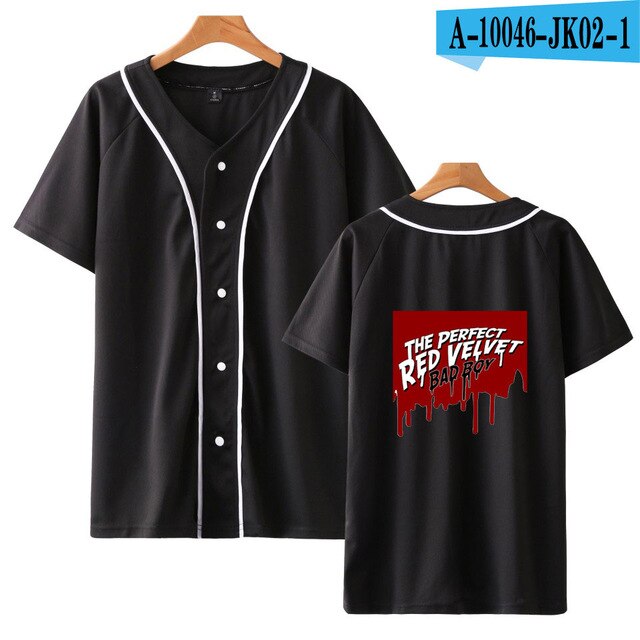 Red Velvet Kpop Printed Baseball T-shirts Women/Men Summer Short Sleeve Casual T-shirts 2021 Trendy Style Tee Shirts