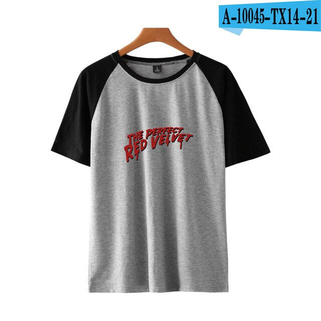 Red Velvet Kpop Printed Raglan T-shirts Women/Men Summer Short Sleeve Streetwear T-shirts 2021 Fashion Casual Wear