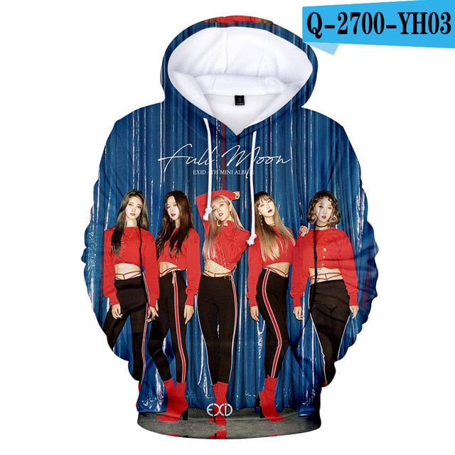 MAMAMOO Hoodies Sweatshirts Women/Men Casual Hoodies 3D Hoodies MAMAMOO And EXID Sweatshirts Women Fashion Long Sleeve
