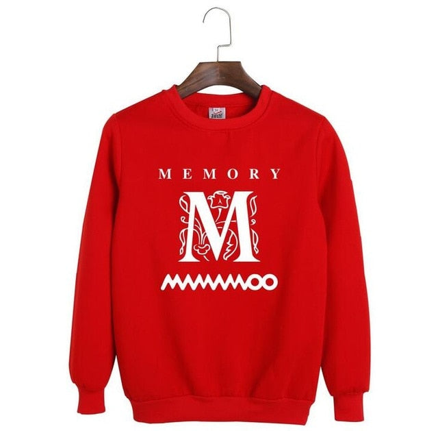 Mamamoo album memory same member name printing o neck long sleeve hoodie