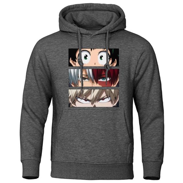 Men's Hoodies My Hero Academia Anime Sweatshirts Quality Streetwear Male Pullovers Tracksuit Fleece Warm Casual Hoodie Clothing