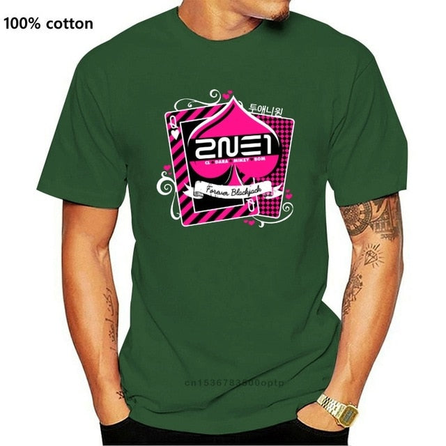 Men t-shirt 2NE1 Forever Blackjack tshirt