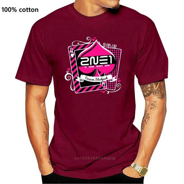 Men t-shirt 2NE1 Forever Blackjack tshirt