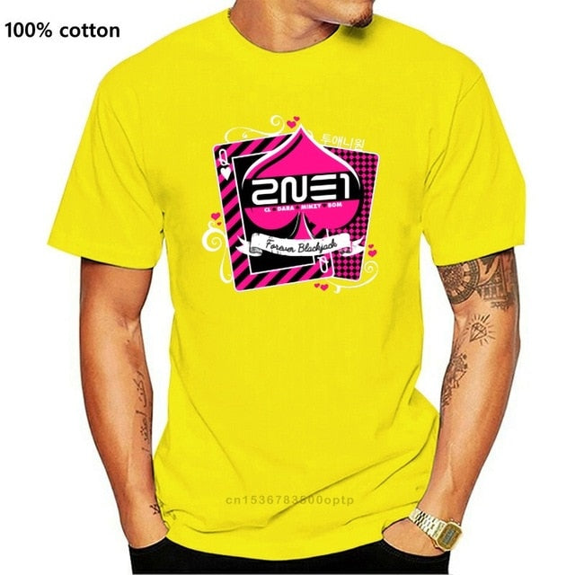 Men t-shirt 2NE1 Forever Blackjack tshirt
