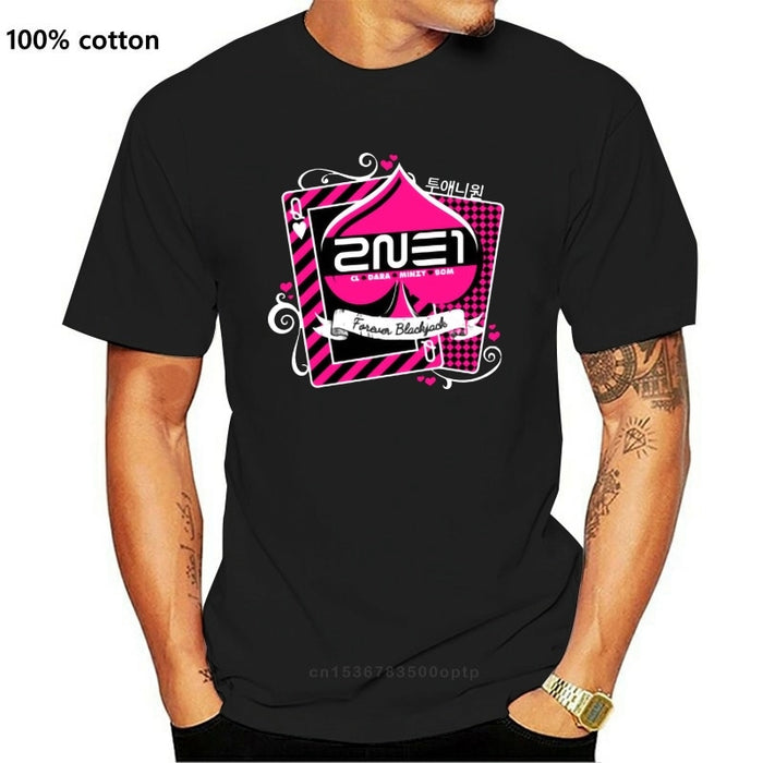 Men t-shirt 2NE1 Forever Blackjack tshirt