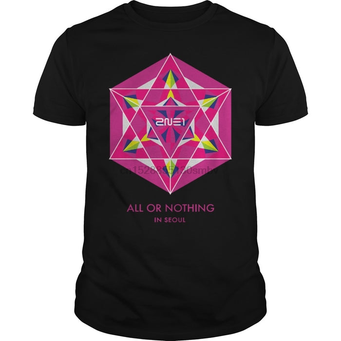 Men tshirt 2NE1 Seoul All or Nothing Hoodie cool women T-Shirt tees top