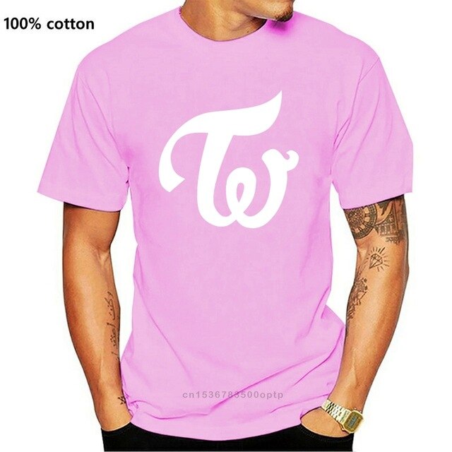 Men tshirt  TWICE KPOP LOGO   WHITE Unisex T Shirt