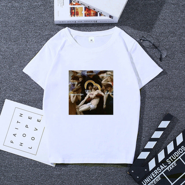 Kpopshop Originals - My Depression My Brain My Anxiety Letter Pink T-Shirt - Kpopshop