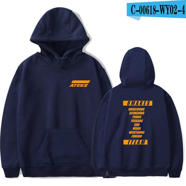 New ATEEZ Hoodies Print Men Women New Harajuku Sweatshirts Fashion Hooded Casual pullover ATEEZ Hoodies Men Sweatshirts Clothing
