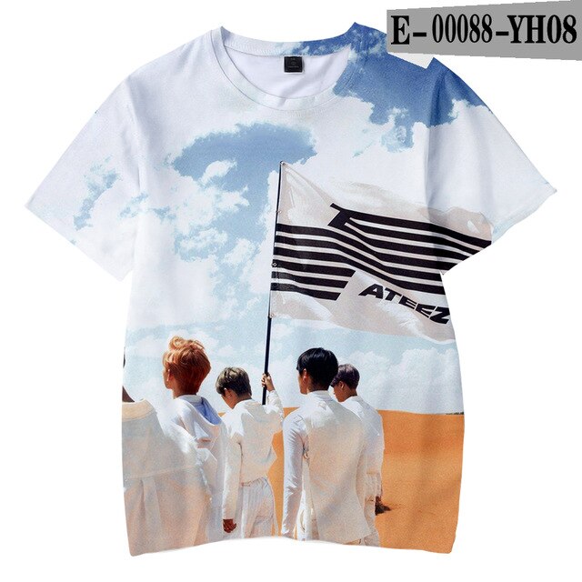 New Arrivel Ateez 3D Korean Group Boys/Girls T-Shirt Kids Tops - Kpopshop