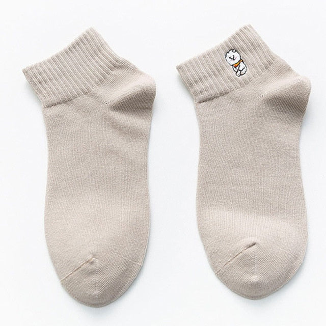 BT21 Women Short Socks Slippers Cotton Cartoon Socks Korean Style Spring Winter Socks Cute For Girls Female