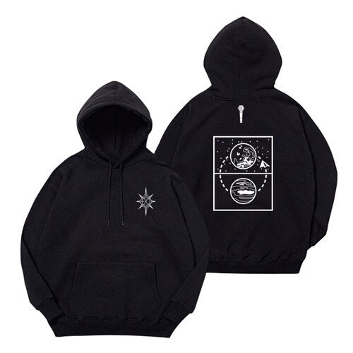 New Korean Fashion K-Pop Kpop Clothes EXO PLANET 5 Hoodie Sweatshirts EXplOration K-pop Hooded Top Pullovers Streetwear