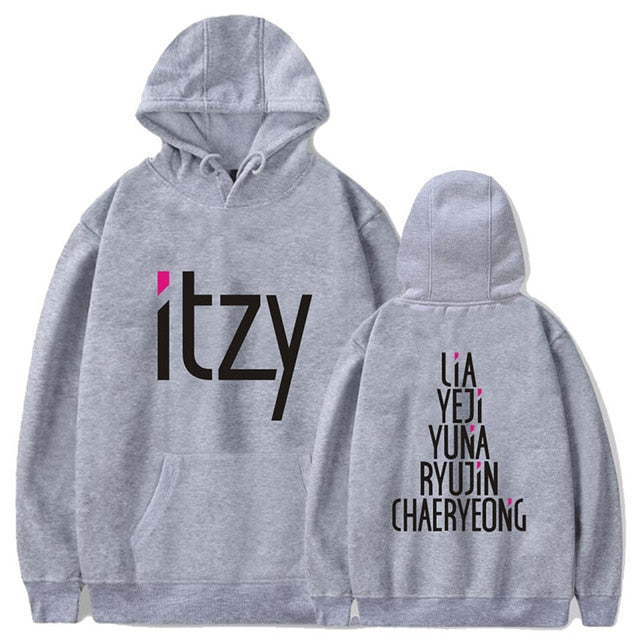 New Korean Fashion Kpop ITZY LIA YEJI YUNA RYUIN CHAERYEONG Hoodies K POP Hooded Pullovers Female Streetwear Hoodies
