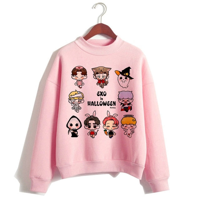 New Kpop Exo Hoodie Women Korean Style