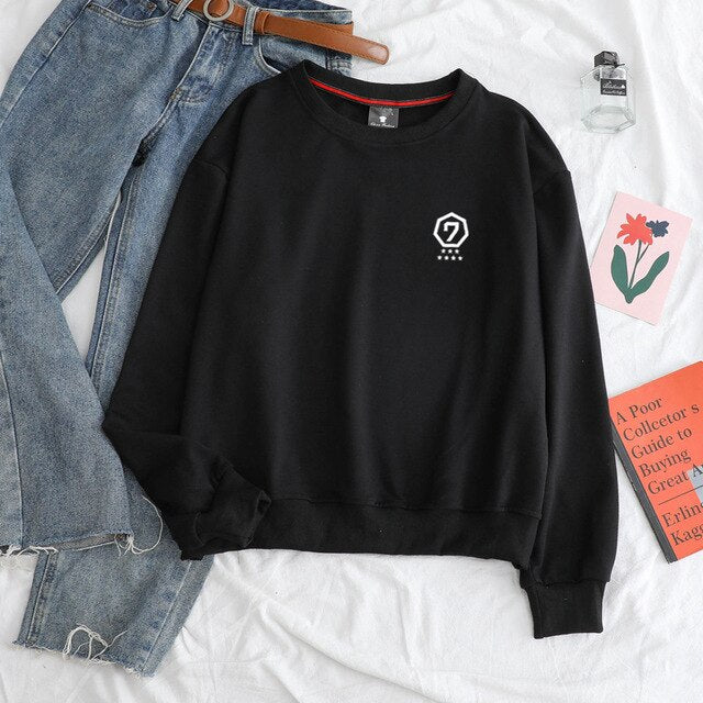 New Kpop GOT7 Fashion Design Men Women Hoodies Capless Sweatshirt Spring Autumn Long Sleeve Pullover Unisex Clothes