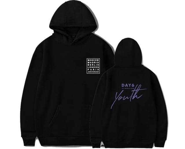 Kpop Newest New arrival Day6 Youth in EUROPE Album World Tour Hoodie Harajuku Hooded Sweatshirt pullover that you'll fall in love with. At an affordable price at KPOPSHOP, We sell a variety of New arrival Day6 Youth in EUROPE Album World Tour Hoodie Harajuku Hooded Sweatshirt pullover with Free Shipping.