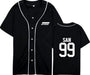 kpop ateez member name baseball for k-pop unisex loose t-shirt - Kpopshop