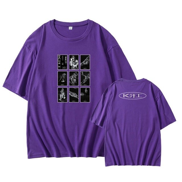 New arrival kpop Exo kai album same photos printing t-shirt unisex summer o neck dropped shoulder sleeve t-shirt