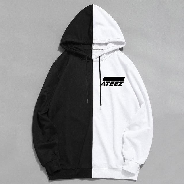 Newest Kpop ATEEZ Design Men Women Hoodies Hoody Sweatshirt Brand Spring Autumn Streetwear Patchwork Hip Hop Unisex Clothing