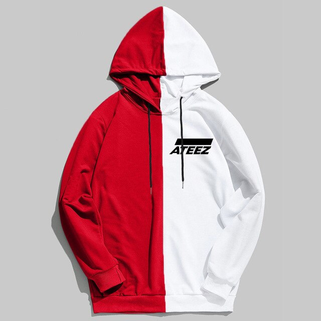 Newest Kpop ATEEZ Design Men Women Hoodies Hoody Sweatshirt Brand Spring Autumn Streetwear Patchwork Hip Hop Unisex Clothing