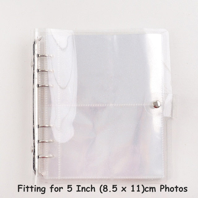 PVC Portable Photo Album Jelly Glitter Color Album for Mini Instax & Name Card Kpop Stars Photos Binder