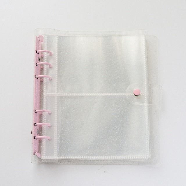 PVC Portable Photo Album Jelly Glitter Color Album for Mini Instax & Name Card Kpop Stars Photos Binder