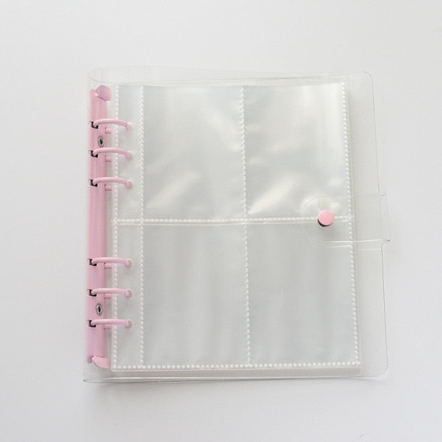PVC Portable Photo Album Jelly Glitter Color Album for Mini Instax & Name Card Kpop Stars Photos Binder