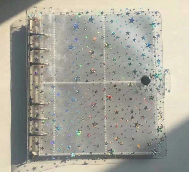 PVC Portable Photo Album Jelly Glitter Color Album for Mini Instax & Name Card Kpop Stars Photos Binder