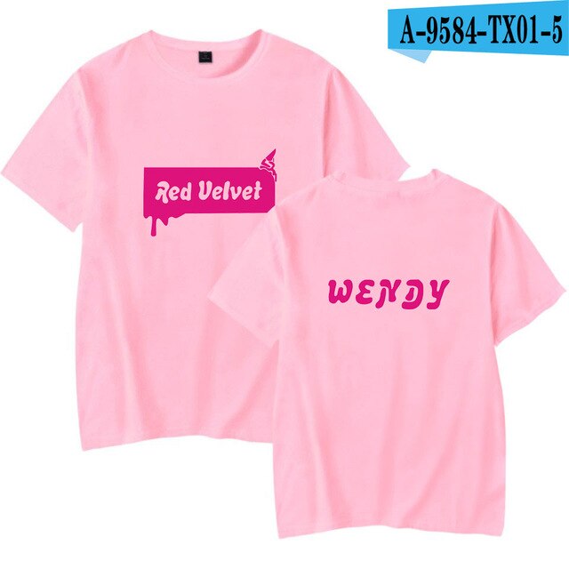 Red Velvet Korean Girls Team Summer T-shirt Oversize Kpop Women/men Pullovers Soft Casual Highstreet Tshirt Oversize