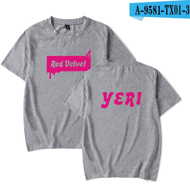 Red Velvet Korean Girls Team Summer T-shirt Oversize Kpop Women/men Pullovers Soft Casual Highstreet Tshirt Oversize