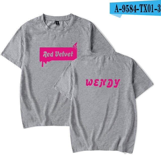 Red Velvet Korean Girls Team Summer T-shirt Oversize Kpop Women/men Pullovers Soft Casual Highstreet Tshirt Oversize