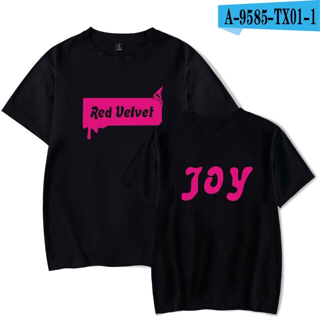 Red Velvet Korean Girls Team Summer T-shirt Oversize Kpop Women/men Pullovers Soft Casual Highstreet Tshirt Oversize